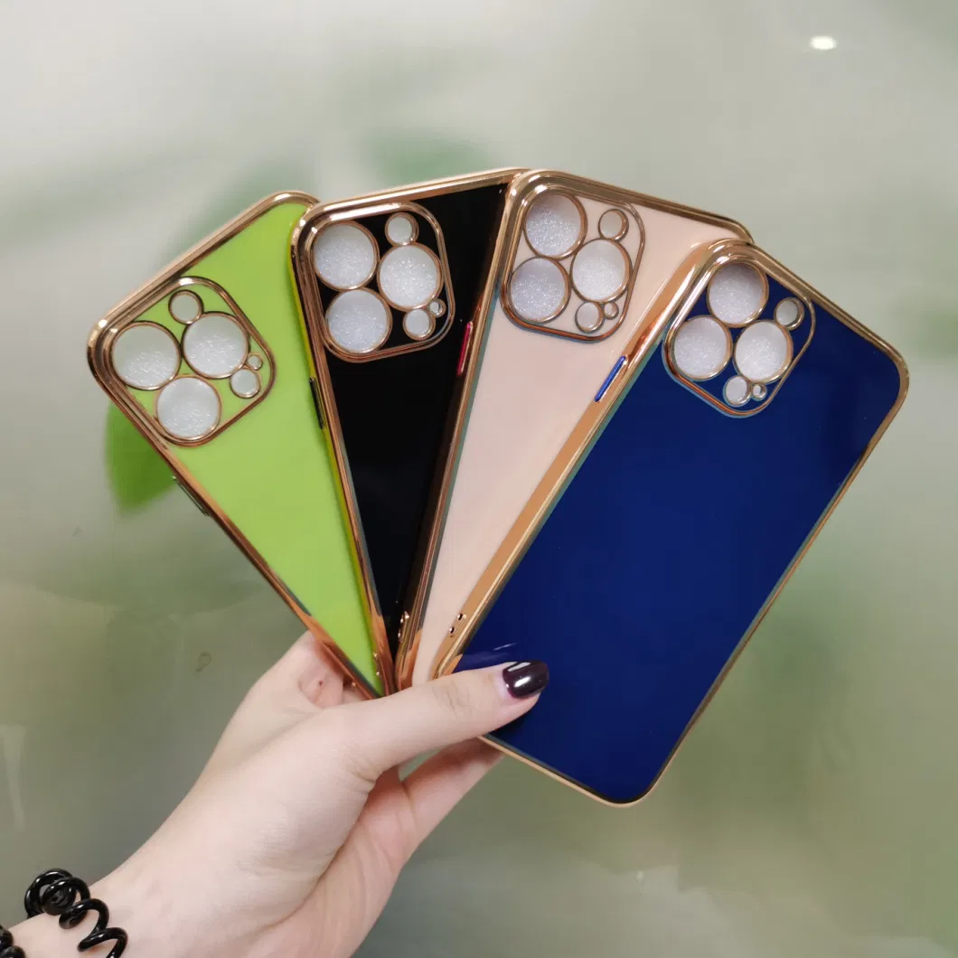 Luxury Ladies Border Electroplating Colorful TPU Soft Phone Case Back Cover for iPhone 11/12/13/14 PRO Max Phone Case