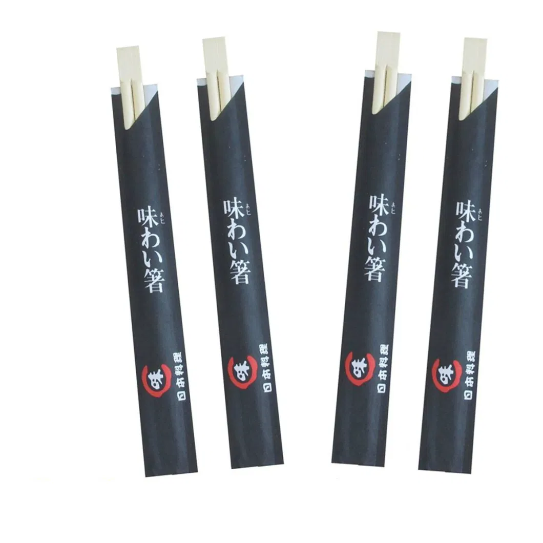 Wholesale Disposable Chopsticks Hashi Bamboo Chopsticks with Paper Sleeve