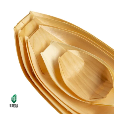 Barco de sushi desechable de madera de tamaño Cutimizable al por mayor de venta a granel