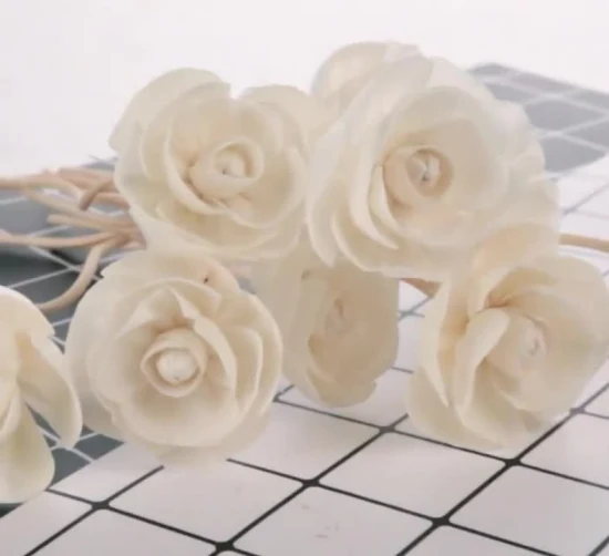 Precio de fabricación decoración del hogar 3mm 6mm elegante difusor Sola flor seca de madera con cuerda de algodón para el Aroma del baño del Hotel